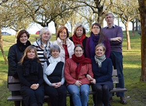 Board members in a park in Brussels.