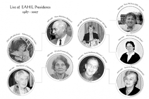 Pictures of EAHIL presidents from 1987 to 2007.