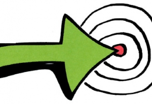 Arrow pointing to a target.