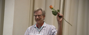 Christoph Wehrmüller and a rose.